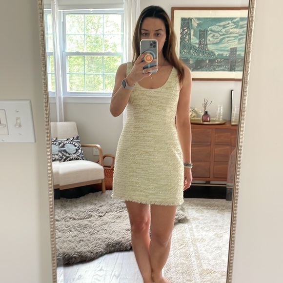NBD Metallic Frayed Tweed Mini Dress - Picture 1 of 15